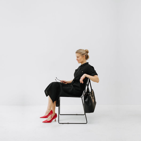 Linen Tales Black Linen Linden Dress