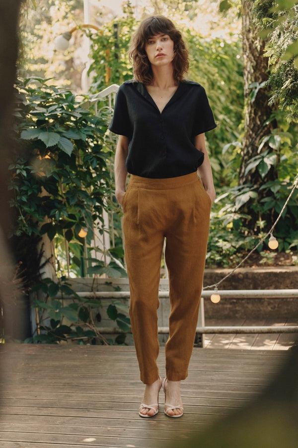 Linen Tales Black Linen Melody Shirt