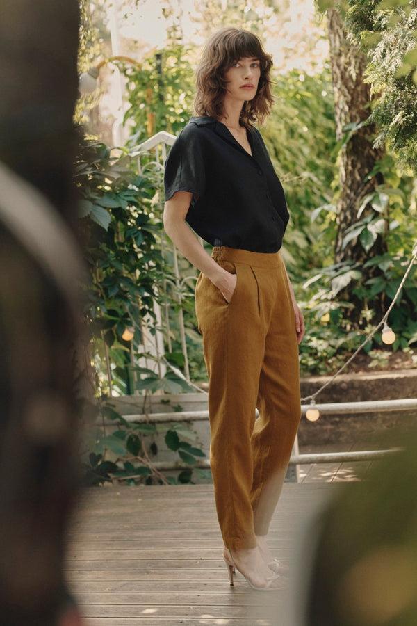 Linen Tales Black Linen Melody Shirt