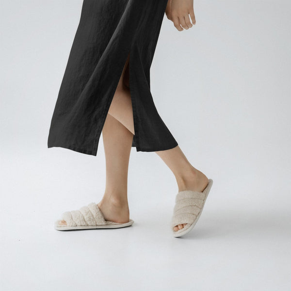 Linen Tales Black Linen Nasturtium Nightdress