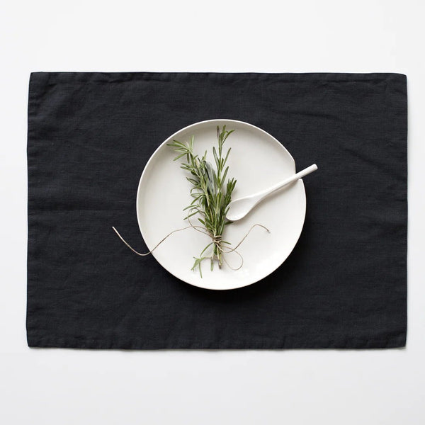 linen tales Black Linen Placemat