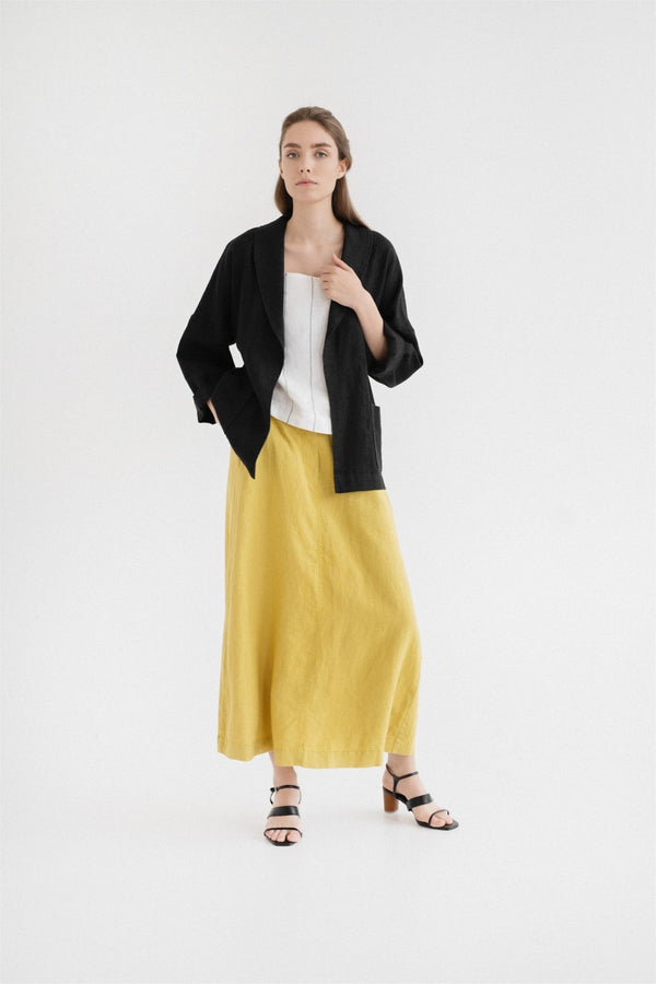 Linen Tales Black Linen Sonata Jacket