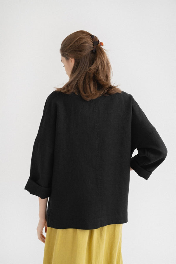 Linen Tales Black Linen Sonata Jacket