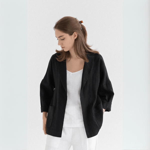 Linen Tales Black Linen Sonata Jacket