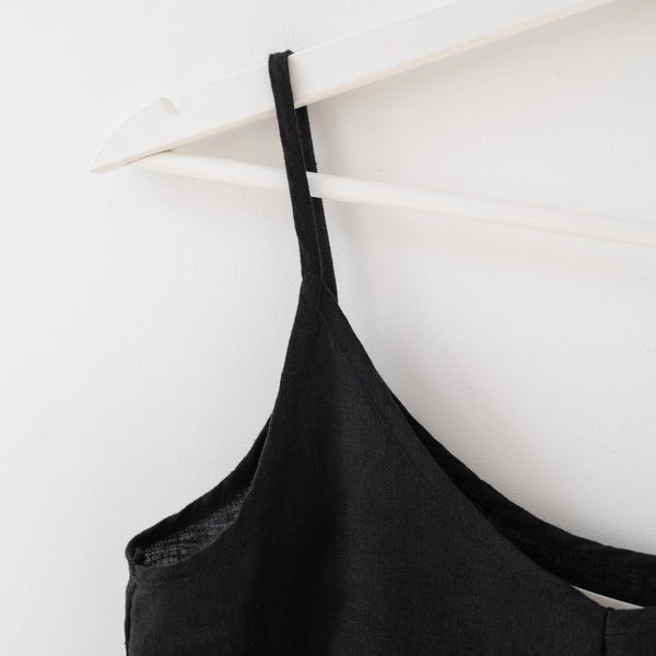 Linen Tales Black Linen Star Top