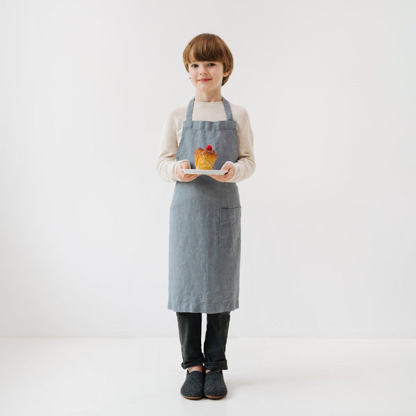linen tales Blue Fog Kids Linen Daily Apron