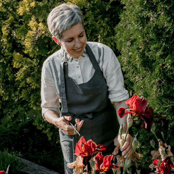 Linen Tales Blue Fog Linen Chef Apron