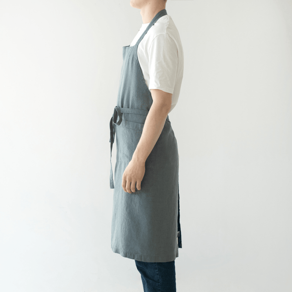 Linen Tales Blue Fog Linen Chef Apron