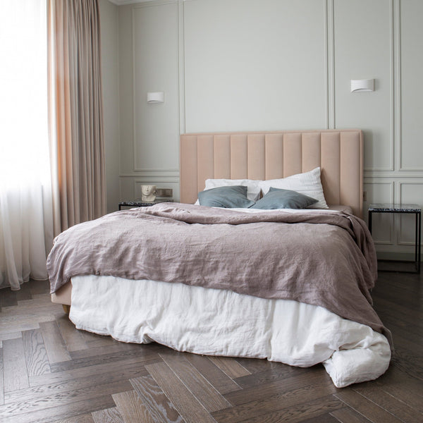 Linen Tales Blue Fog Linen Cushion Cover