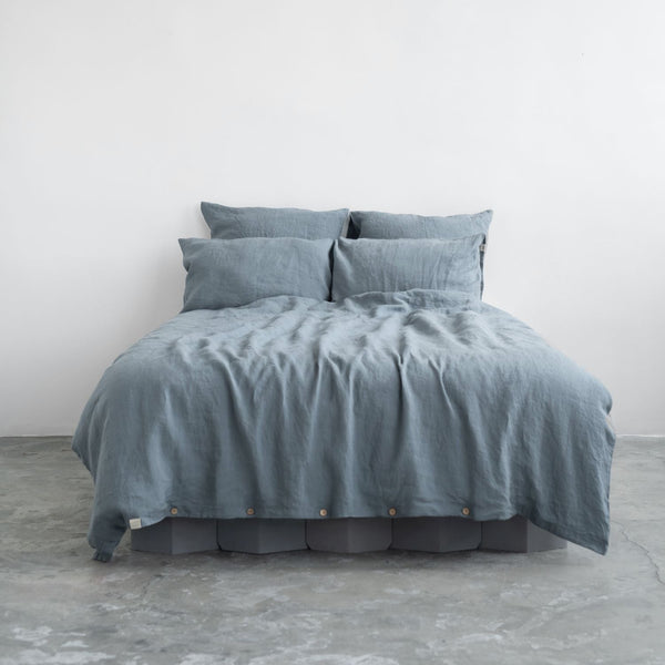 linen tales Blue Fog Linen Duvet Cover Set