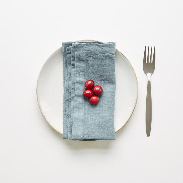 linen tales Blue Fog Linen Napkins Set of 2