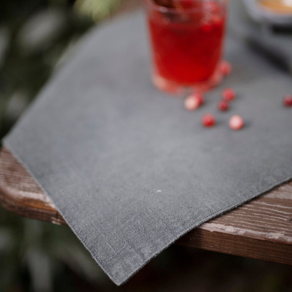 Linen Tales Blue Fog Linen Placemat