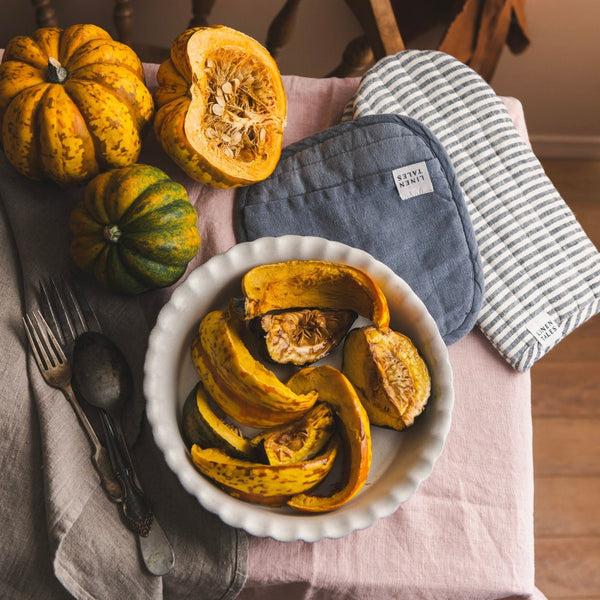 Linen Tales Blue Fog Linen Potholder