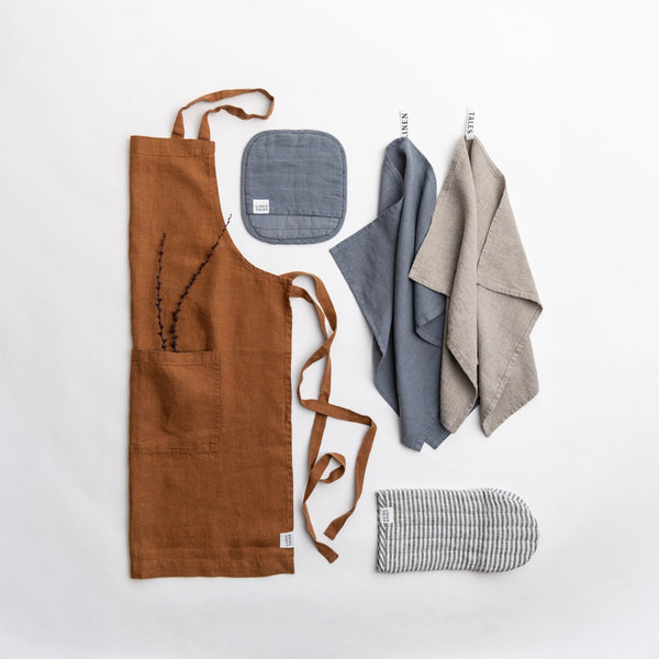 Linen Tales Blue Fog Linen Potholder