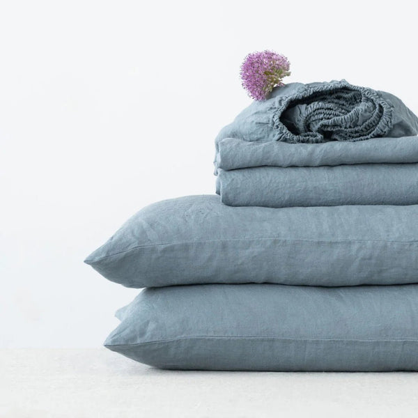 linen tales Blue Fog Linen Sheet Set
