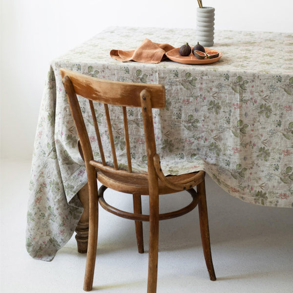 Linen Tales Botany 2 Lightweight Linen Tablecloth