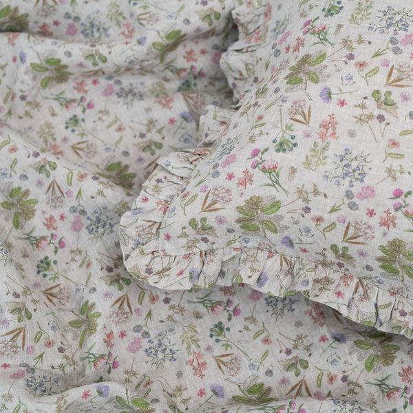 Linen Tales Botany 2 Linen Pillowcase With Frills