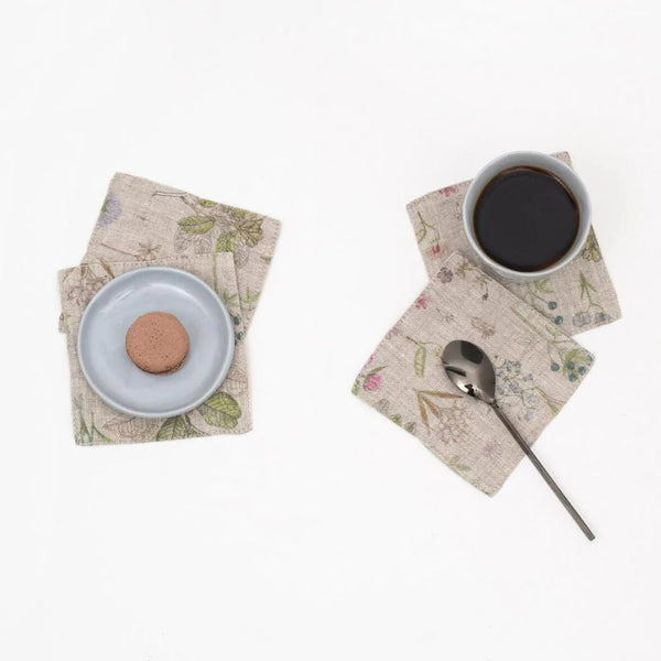 linen tales Botany Linen Coasters Set of 4