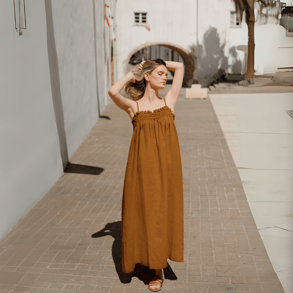 linen tales Bronze Linen Ballade Dress