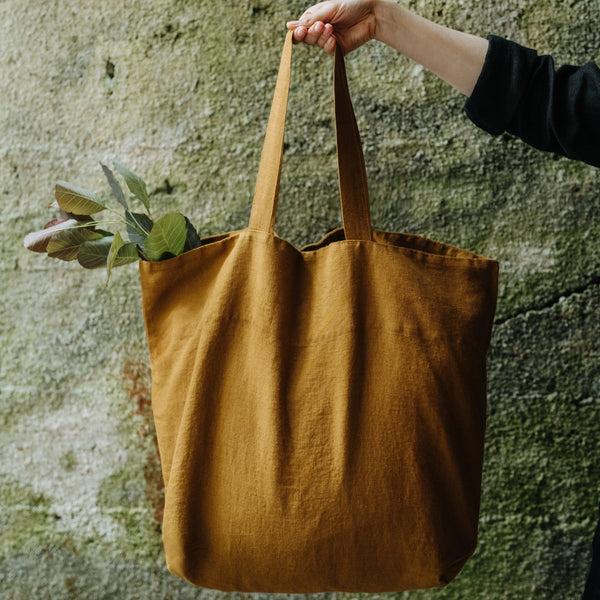Linen Tales Bronze Linen Big Bag