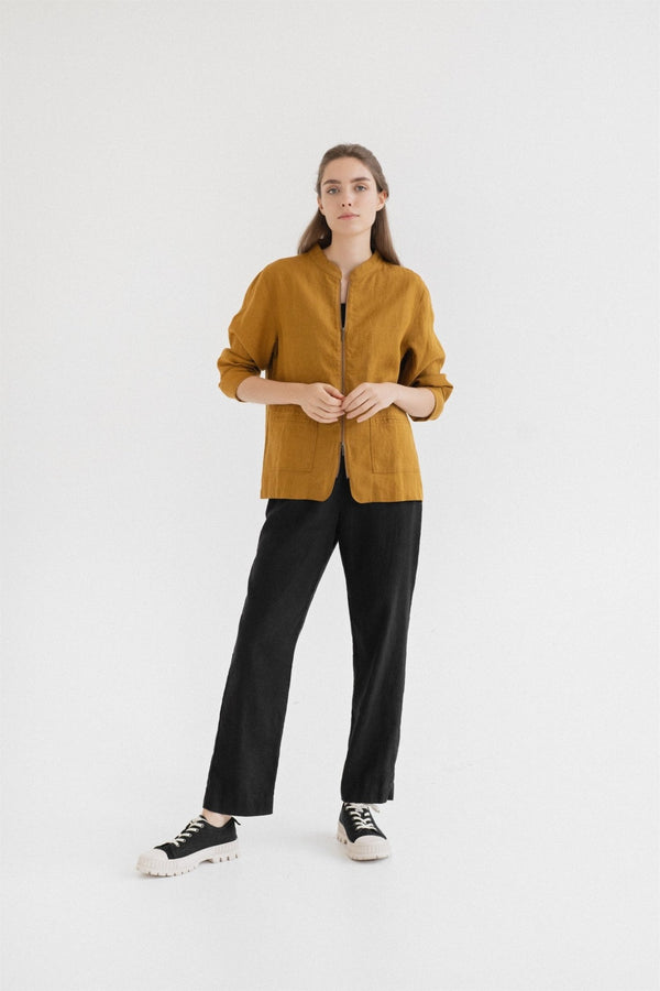 Linen Tales Bronze Linen Cherry Tree Jacket