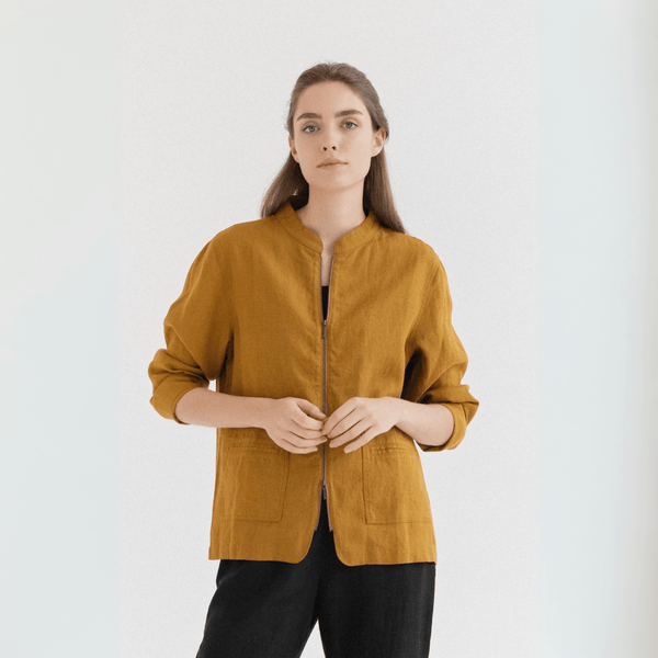 linen tales Bronze Linen Cherry Tree Jacket