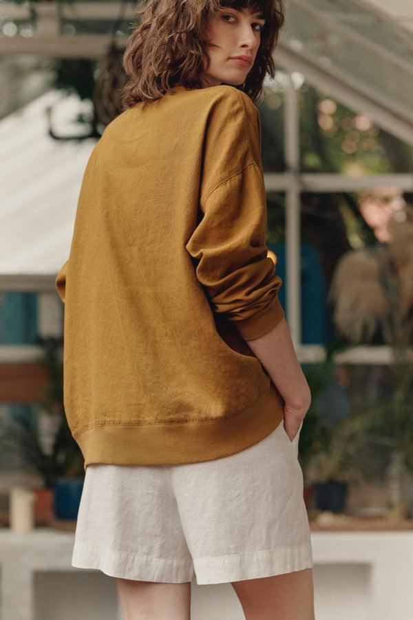 Linen Tales Bronze Linen Dahlia Jumper