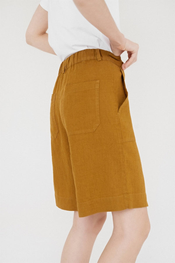 Linen Tales Bronze Linen Etude Shorts