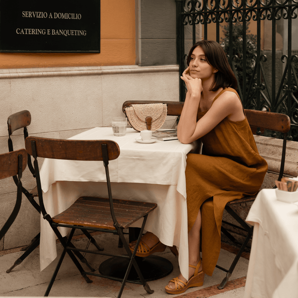 Linen Tales Bronze Linen Fugue Dress