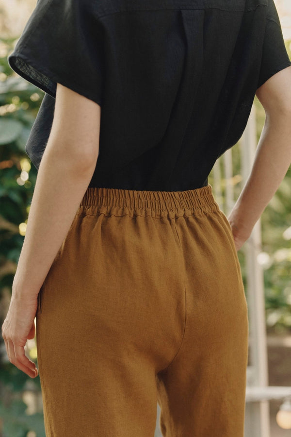 Linen Tales Bronze Linen Gladiolus Trousers