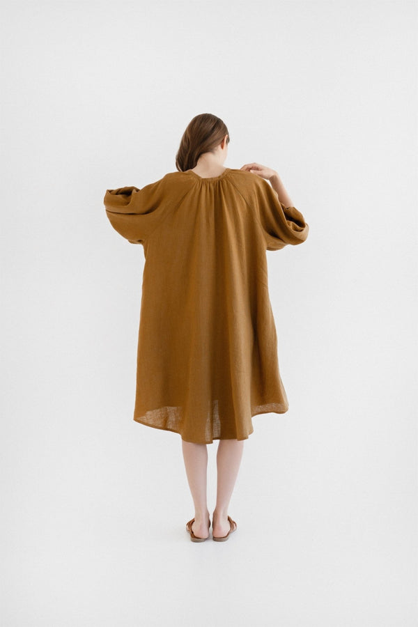 Linen Tales Bronze Linen Mahina Dress