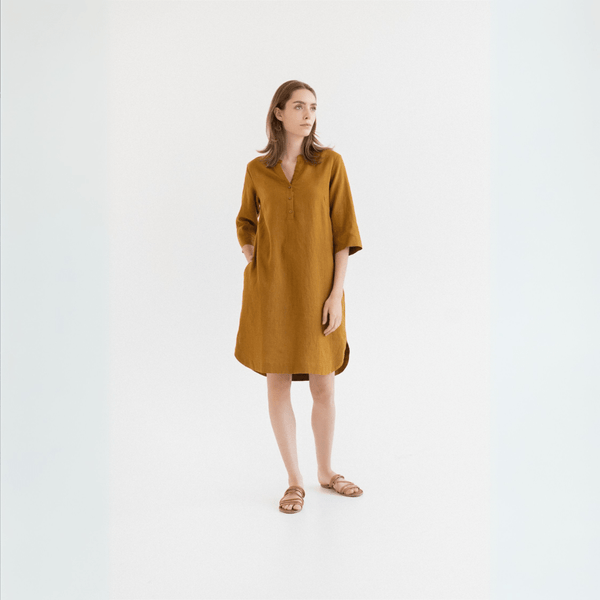 linen tales Bronze Linen Prelude Dress