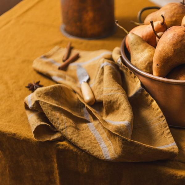 Linen Tales Bronze Linen Tablecloth