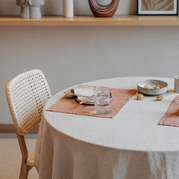 Linen Tales Cafe Creme Lightweight Linen Placemat