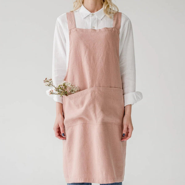 linen tales Cafe Creme Linen Crossback Apron
