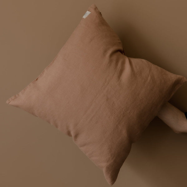 Linen Tales Cafe Creme Linen Cushion Cover