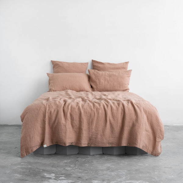 linen tales Cafe Creme Linen Duvet Cover Set