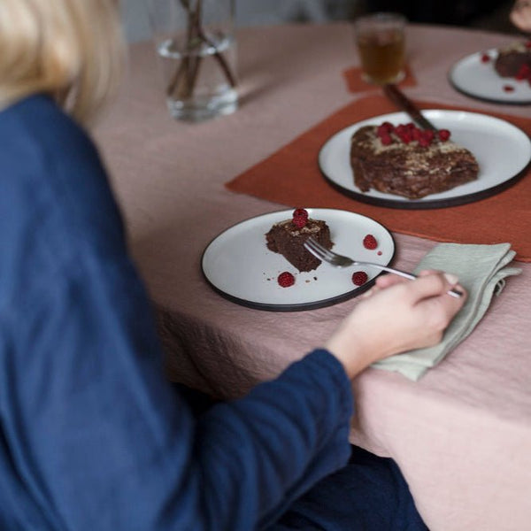 Linen Tales Cafe Creme Linen Tablecloth
