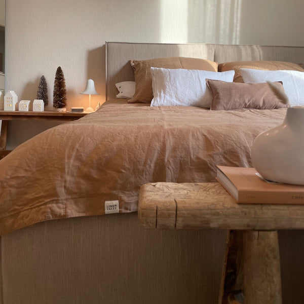 Linen Tales Camel Linen Duvet Cover