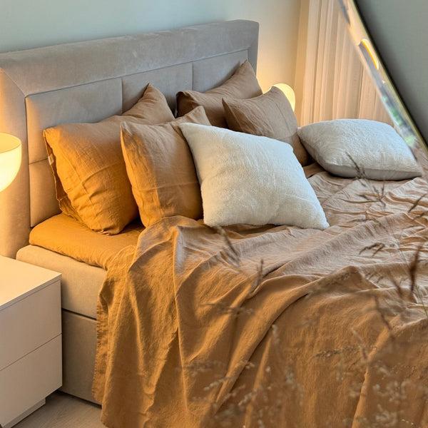 Linen Tales Camel Linen Duvet Cover