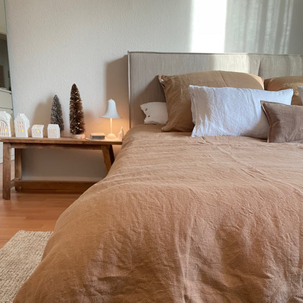 Linen Tales Camel Linen Duvet Cover