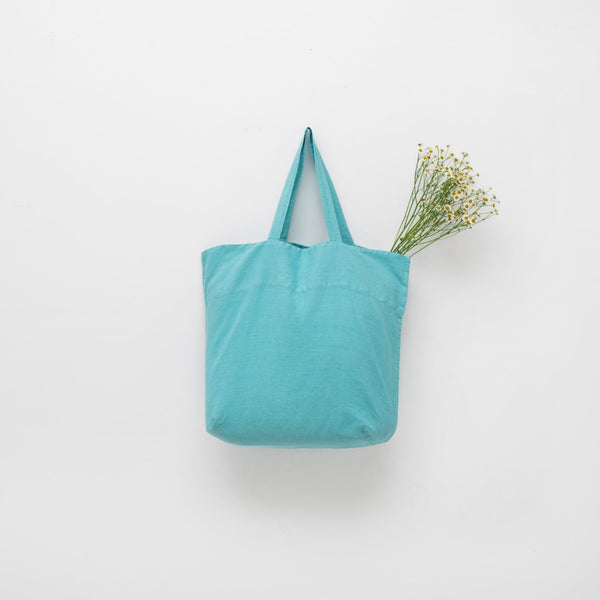 linen tales Coastal Blue Linen Big Bag