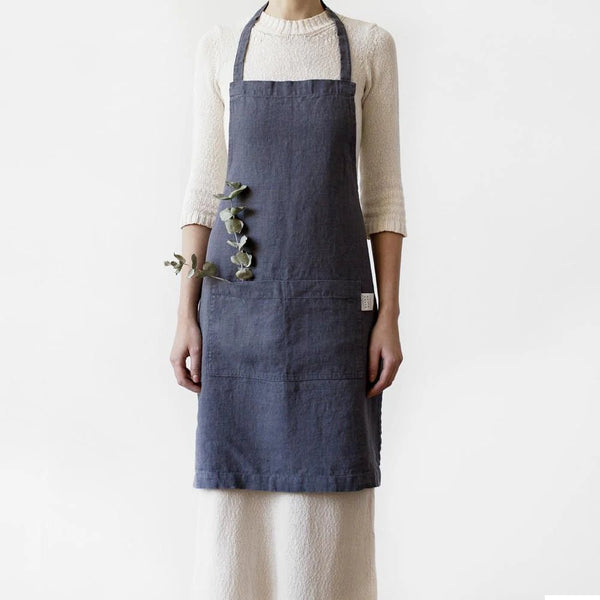 linen tales Dark Grey Linen Daily Apron