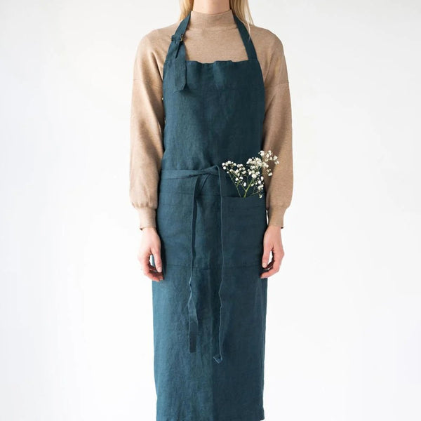 linen tales Deep Water Linen Chef Apron