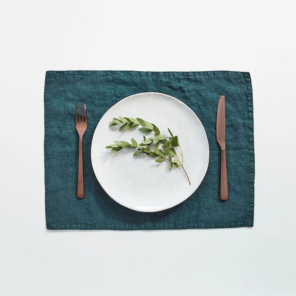 linen tales Deep Water Linen Placemat