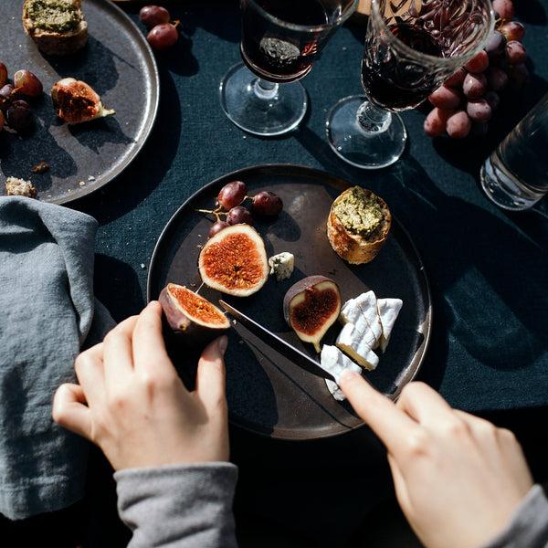 Linen Tales Deep Water Linen Tablecloth