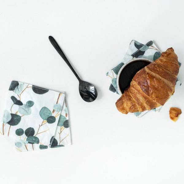 Linen Tales Eucalyptus Linen Coasters Set Of 4