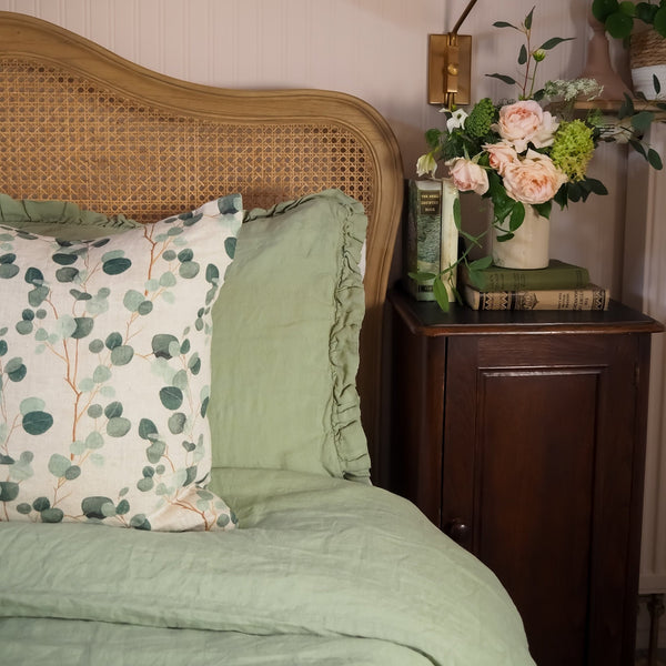 Linen Tales Eucalyptus Linen Cushion Cover