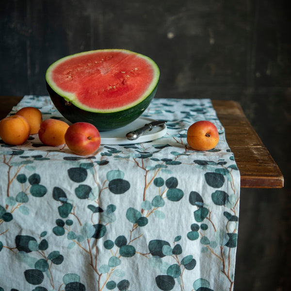 Linen Tales Eucalyptus Linen Table Runner