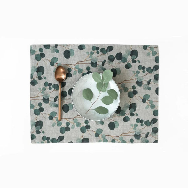 linen tales Eucalyptus on Natural Linen Placemat